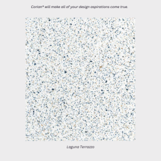 سطح Laguna Terrazzo لمغسلة معلقة على الجدار|بالحجم المناسب لحمامك .